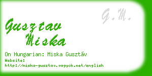 gusztav miska business card